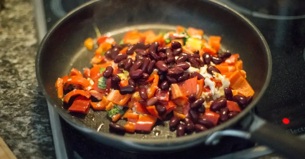 Paprika roerbakken
