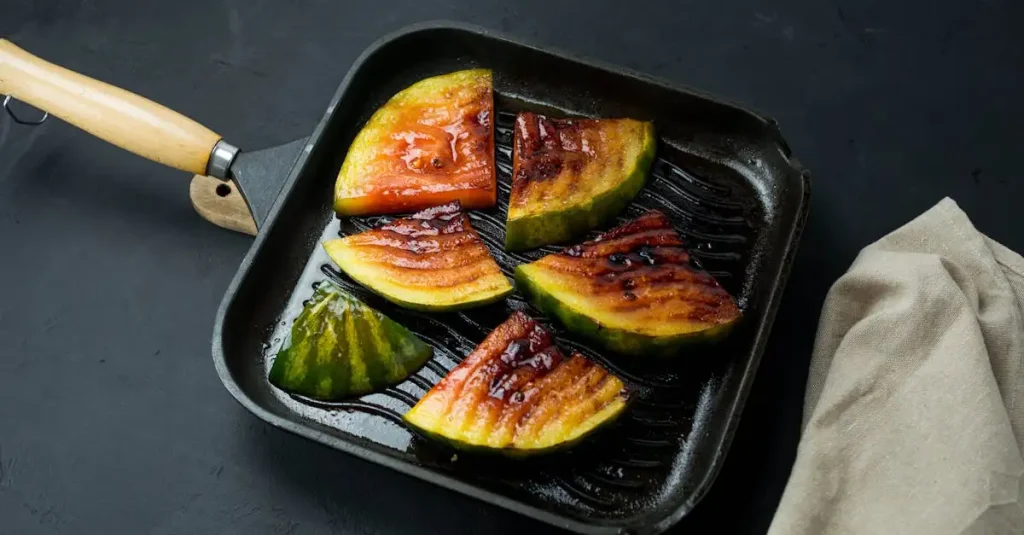 Watermeloen grillen